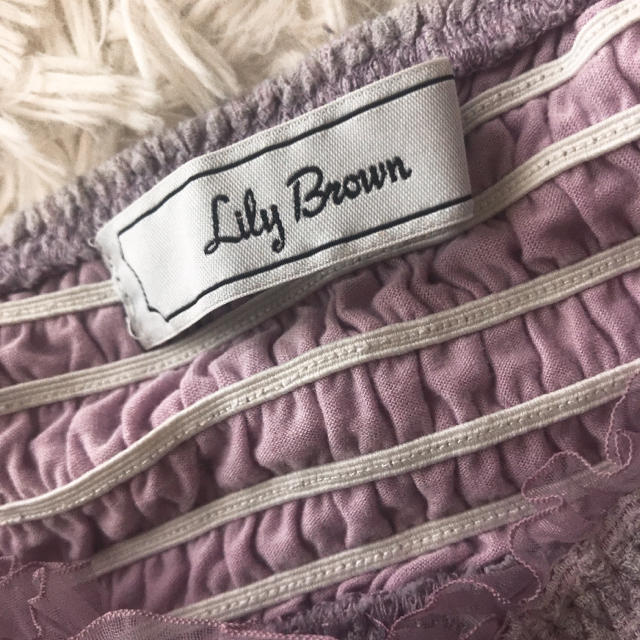 Lily Brown(リリーブラウン)の最終値下げ リリーブラウン Lilybrown くすみカラー オーガンジー レディースのトップス(ベアトップ/チューブトップ)の商品写真