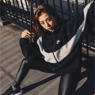 ナイキ(NIKE)のNIKE BIG SWOOSH BOA JACKET ネイビー L(ブルゾン)