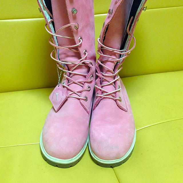 Timberland - ティンバーランドピンクロングブーツの通販 by に Timberland - ティンバーランドピンクロングブーツの通販 by に