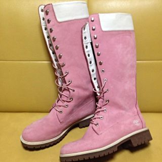 ティンバーランド(Timberland)のティンバーランドピンクロングブーツ(ブーツ)