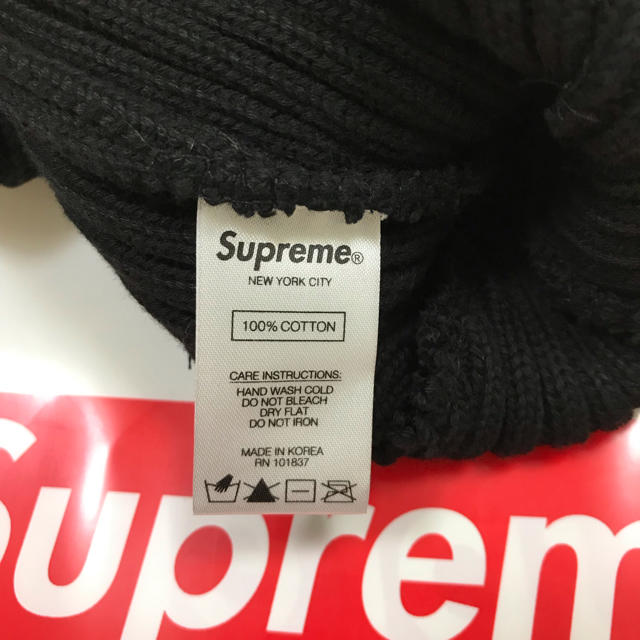 Supreme(シュプリーム)のSupreme2019SS overdyed beanie blackビーニー黒 メンズの帽子(ニット帽/ビーニー)の商品写真