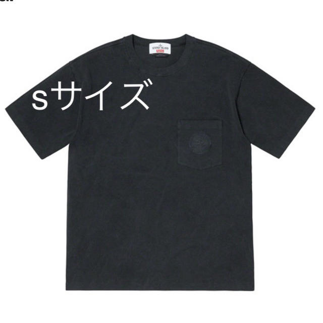 トップスS supreme STONE ISLAND  Pocket Tee black