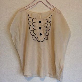 ドットアンドストライプスチャイルドウーマン(Dot&Stripes CHILDWOMAN)のシルク混騙しボタンブラウス♡(シャツ/ブラウス(半袖/袖なし))