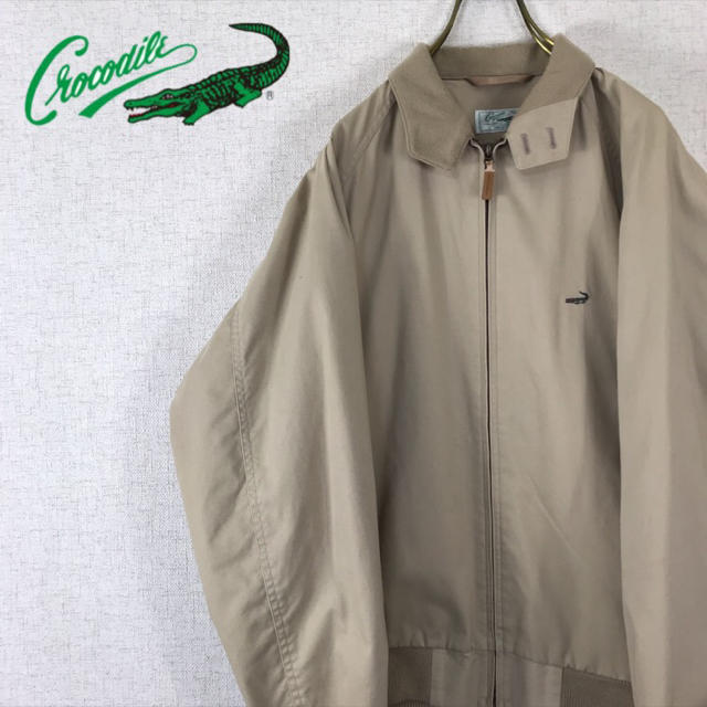 Crocodile(クロコダイル)のクロコダイル 裏地チェック ワンポイントロゴ スウィングトップ ブルゾン 美品 メンズのジャケット/アウター(ブルゾン)の商品写真