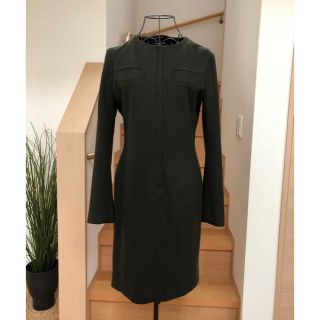 ジルサンダー(Jil Sander)の【極美品】ユニクロ＋Jウールスリムフィットドレス(ひざ丈ワンピース)