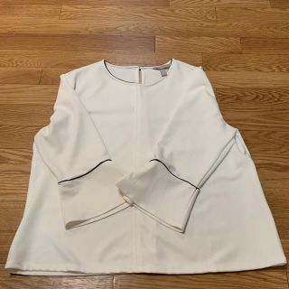 エイチアンドエム(H&M)のH&M 白 ブラウス カットソー(カットソー(長袖/七分))