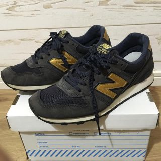 ニューバランス(New Balance)のニューバランス Ｄ ＷＲ996DOX 23.5 ネイビー×金(スニーカー)