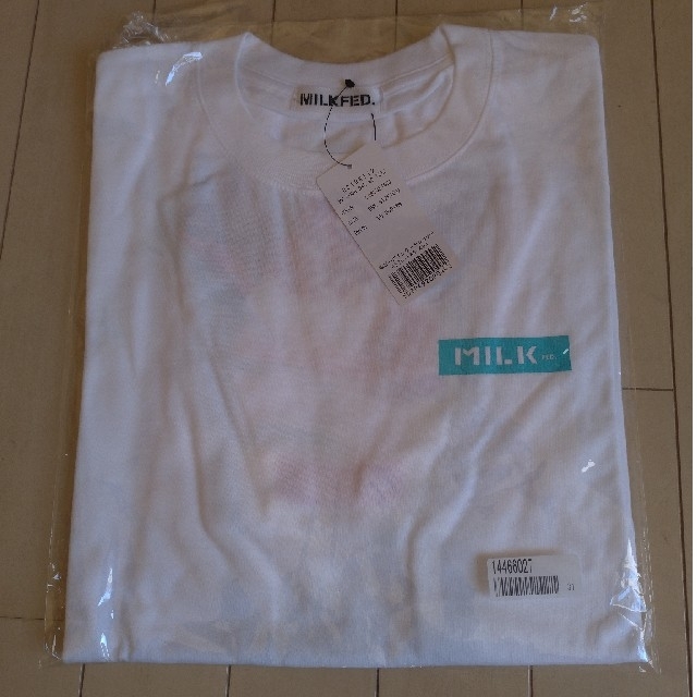 MILKFED.(ミルクフェド)のミルクフェド　Ｔシャツ　ブルーロゴ レディースのトップス(Tシャツ(半袖/袖なし))の商品写真