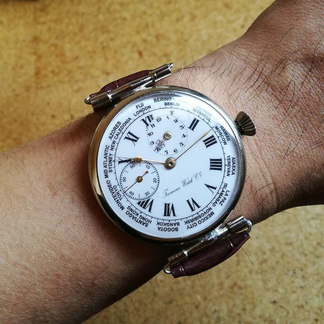 シーマ アンティーク メンズ腕時計の通販 by oldschool7's shop｜ラクマ タバン CYMA ワールドタイム 高級 高評価新作