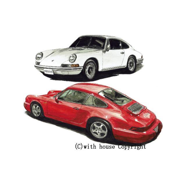 GC-1133ポルシェ911T/カレラ限定版画 直筆サイン額装●作家平右ヱ門 1