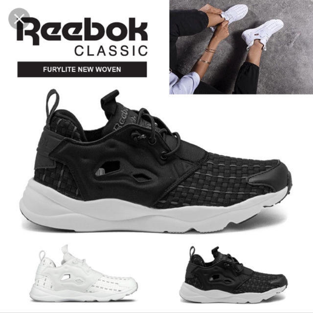 Reebok リーボック 黒スニーカー フューリーライト クラシック