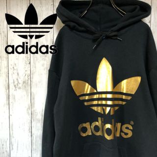 アディダス(adidas)の【激レア】アディダス adidas ★パーカー ビッグロゴ★ゴールド(パーカー)