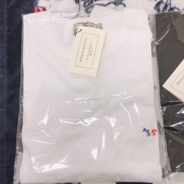 MAISON KITSUNE'(メゾンキツネ)のメゾンキツネ トリコロールＴシャツ ホワイト レディースのトップス(Tシャツ(半袖/袖なし))の商品写真