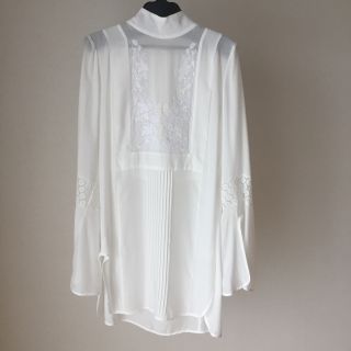 マメ(mame)のmame Botanical Embroidery Blouse - white(シャツ/ブラウス(長袖/七分))