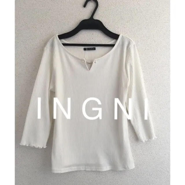 INGNI(イング)の新品★ I N G N Iイング★パールピン付／7分袖トップス レディースのトップス(カットソー(長袖/七分))の商品写真