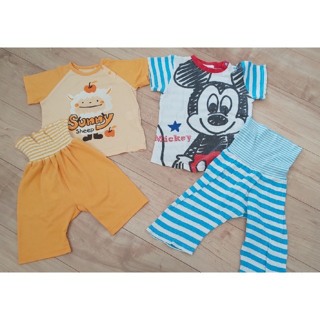 Disney(ディズニー)の【値下げ】夏物 パジャマ まとめ売り キッズ/ベビー/マタニティのベビー服(~85cm)(パジャマ)の商品写真