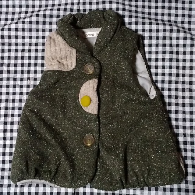 Gemeaux(ジェモー)の◎GEMEAUX ふわふわニットベスト　110サイズ　美品 キッズ/ベビー/マタニティのキッズ服男の子用(90cm~)(ジャケット/上着)の商品写真