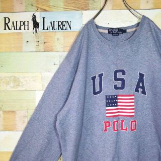 ポロラルフローレン(POLO RALPH LAUREN)の90s 古着 ラルフローレン ビッグロゴ USA スウェット トレーナー(スウェット)