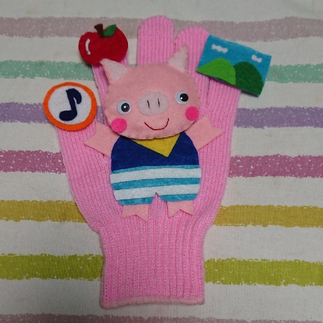 手袋シアター☆ぶたくん街道へいく ハンドメイドのおもちゃ(その他)の商品写真