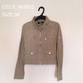 セシルマクビー(CECIL McBEE)の美品セシルマクビーライダース風JK春M(ライダースジャケット)