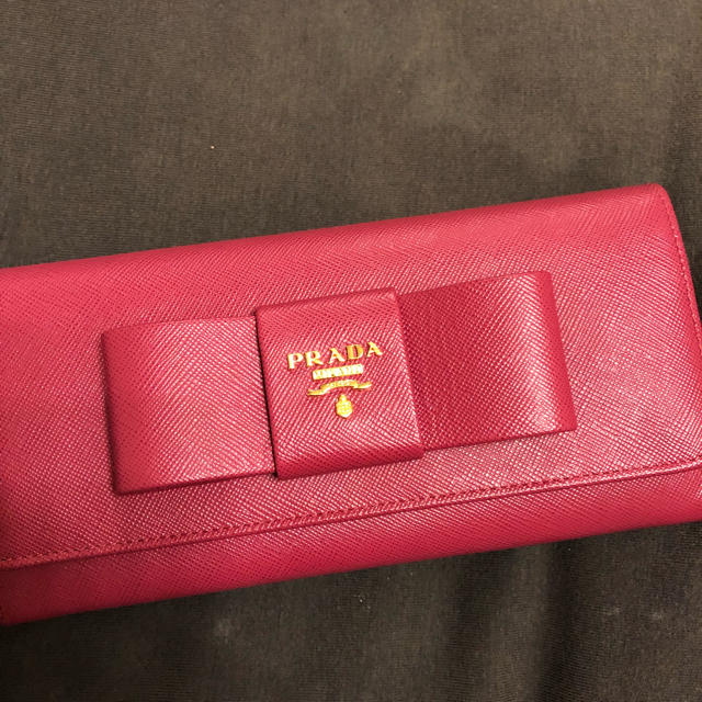 PRADA サフィアーノ 長財布 リボン♡