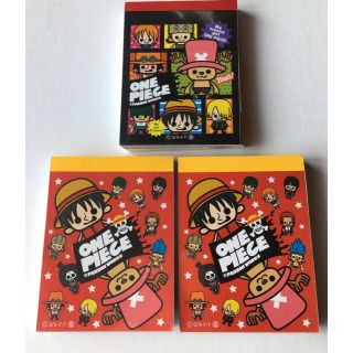 ショウワノート(ショウワノート)の【ショウワノート】“ミニメモ帳” ワンピースONE PIECE（未使用品 3冊(ノート/メモ帳/ふせん)