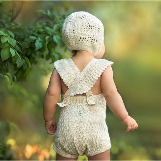 ボンポワン(Bonpoint)の新品 miou kids Papillon Romper 0-6m cream(ロンパース)