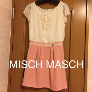 ミッシュマッシュ(MISCH MASCH)のシフォンコンビワンピ(ミニワンピース)