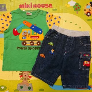 ミキハウス(mikihouse)の２着セット☆Tシャツ＆パンツ☆ミキハウス(Tシャツ/カットソー)