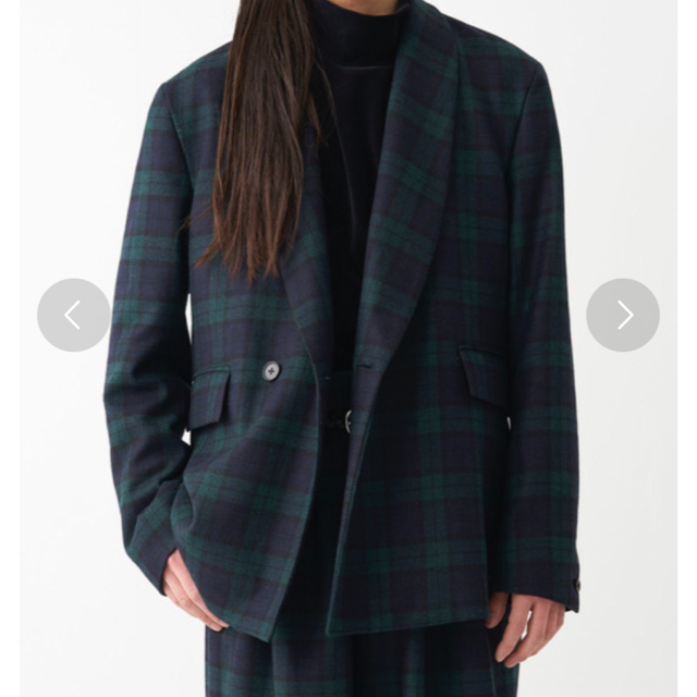 JOHN LAWRENCE SULLIVAN(ジョンローレンスサリバン)のJUHA18aw  SHAWL COLLAR JACKET ブラックウォッチ メンズのジャケット/アウター(ブルゾン)の商品写真