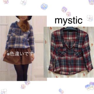 ミスティック(mystic)の＊チェック柄シャツ＊(シャツ/ブラウス(長袖/七分))