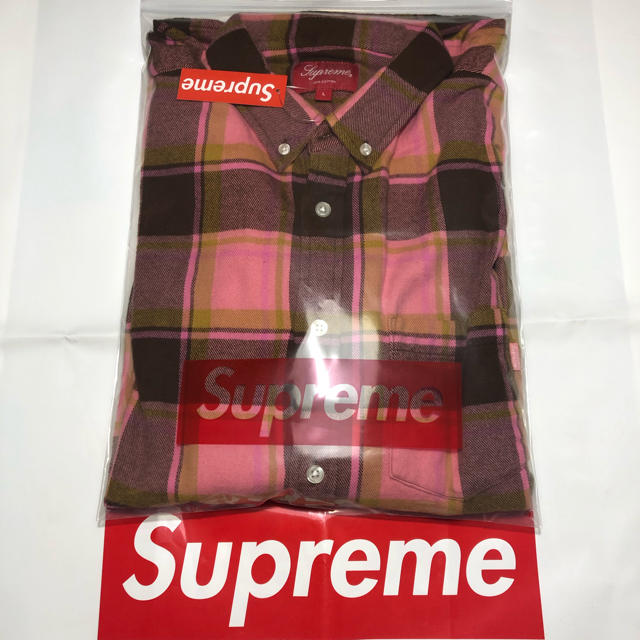 即発送 L Supreme Plaid Flannel Shirt