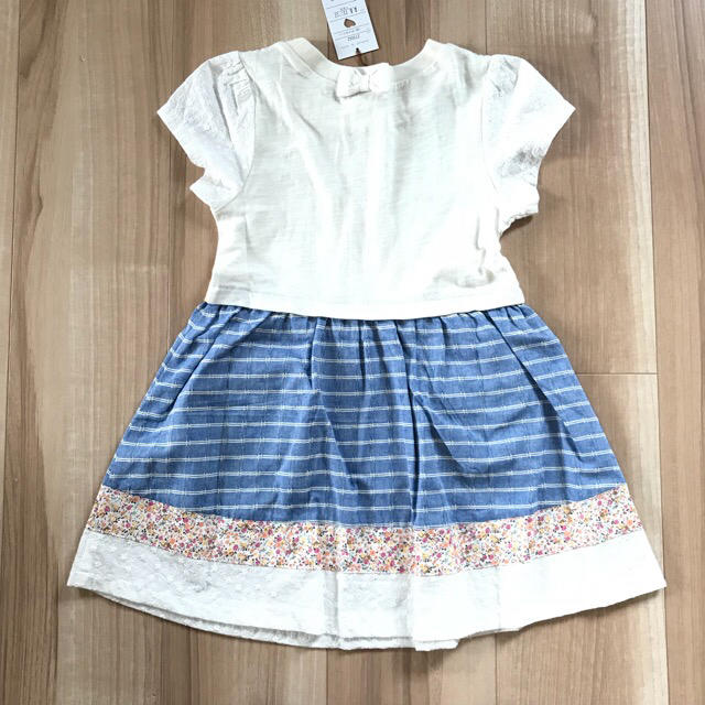 Souris(スーリー)のスーリー  フラワーハートワンピース 100 新品】 キッズ/ベビー/マタニティのキッズ服女の子用(90cm~)(ワンピース)の商品写真