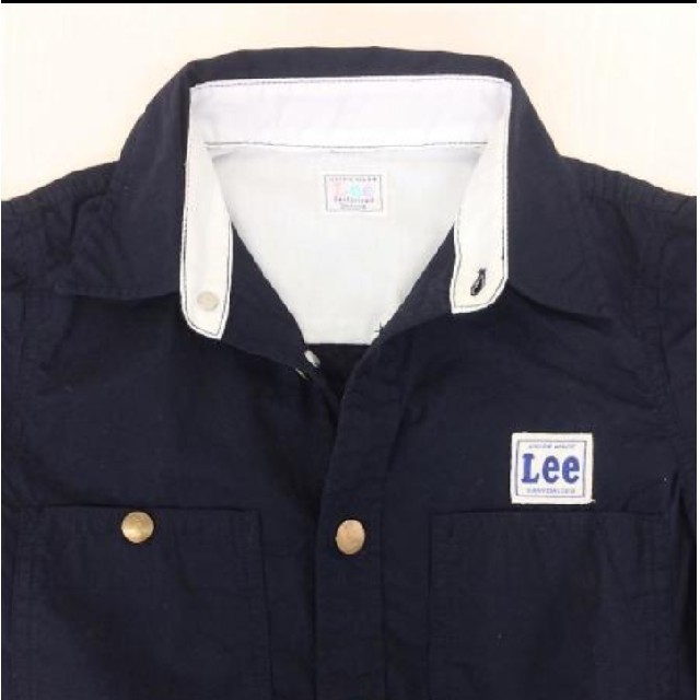 Lee(リー)のLee  シャツ  ワンピース  M ネイビー レディースのワンピース(ひざ丈ワンピース)の商品写真