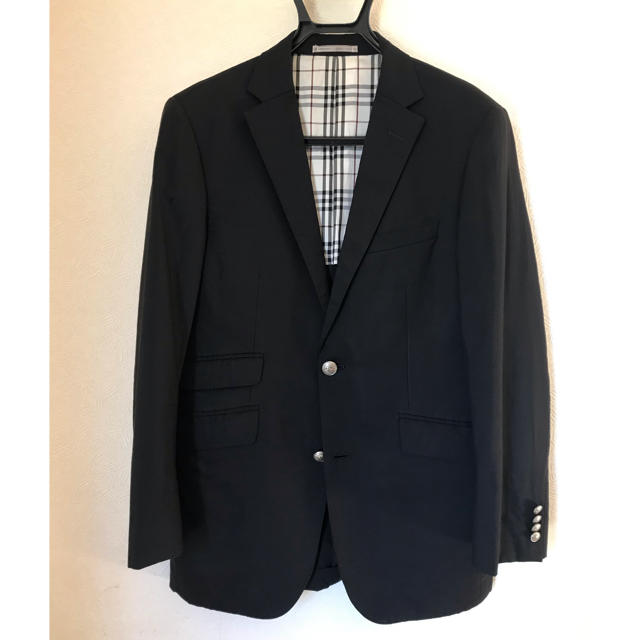 BURBERRY BLACK LABEL(バーバリーブラックレーベル)の【BURBERRY】ブラックレーベルウールジャケット黒 S メンズのジャケット/アウター(テーラードジャケット)の商品写真