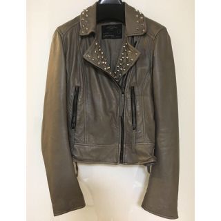 オールセインツ(All Saints)の日本未発売 オールセインツ ソフトラム レザー ライダース スタッズ ジャケット(ライダースジャケット)