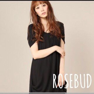 ローズバッド(ROSE BUD)のROSEBUD ブラックドレス(ひざ丈ワンピース)