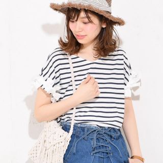 ナチュラルクチュール(natural couture)のnatural couture ボーダー半袖 トップス ＊ (カットソー(半袖/袖なし))