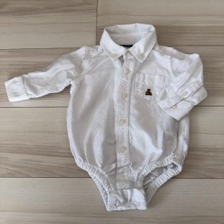 ベビーギャップ(babyGAP)のGAP シャツ ロンパース 白 サイズ3-6m(ロンパース)