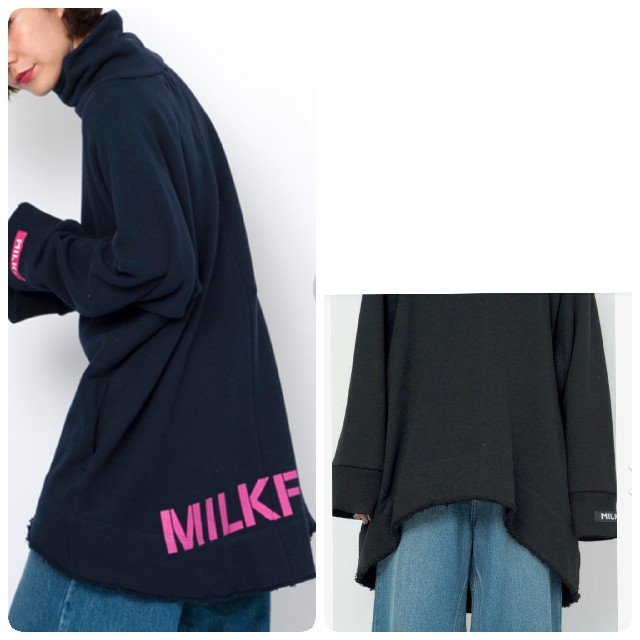 MILKFED.(ミルクフェド)のミルクフェド  ハイネック ロング丈スウェット レディースのトップス(トレーナー/スウェット)の商品写真