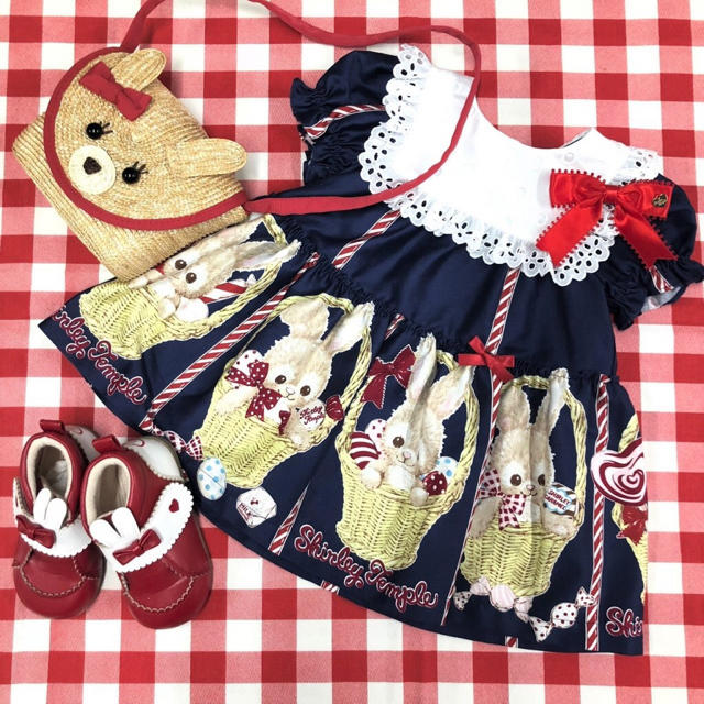 キッズ服女の子用(90cm~)うさぎ ワンピース 90