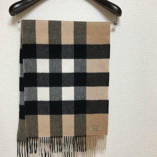 バーバリー(BURBERRY)のバーバリーカシミア100パーセント200×ハーフメガチェックマフラー(マフラー/ショール)