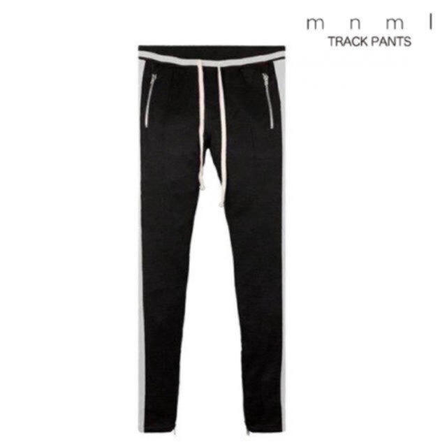 mnml TRACK PANTS  BLACK/WHITE XS.S.M あり メンズのパンツ(デニム/ジーンズ)の商品写真