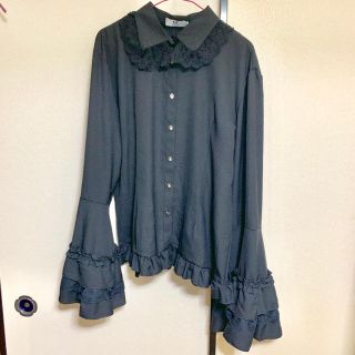 ユメテンボウ(夢展望)のロリィタブラウス 黒(シャツ/ブラウス(長袖/七分))