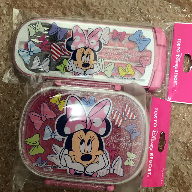 セット♡ディズニーリゾート ミニー リボン ランチボックス カトラリーセット | フリマアプリ ラクマ