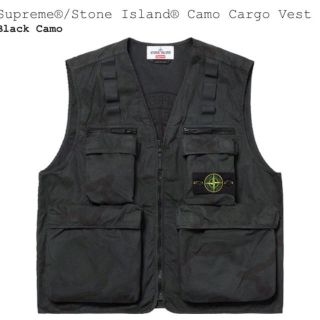 シュプリーム(Supreme)のsupreme stone island vest black M(ベスト)