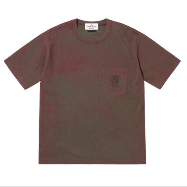 【2021A/W新作★送料無料】 Supreme - Sサイズ red tee island stone supreme Tシャツ/カットソー(半袖/袖なし)