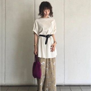 トゥデイフル(TODAYFUL)の美品♡todayful ヴィンテージ サーマルワンピ ホワイト F(ミニワンピース)