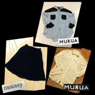 ムルーア(MURUA)のシャツ2点&スカート1点(シャツ/ブラウス(長袖/七分))