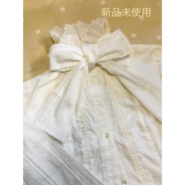 Angelic Pretty(アンジェリックプリティー)のAngelic pretty♡立襟りぼんブラウス♡新品 レディースのトップス(シャツ/ブラウス(長袖/七分))の商品写真